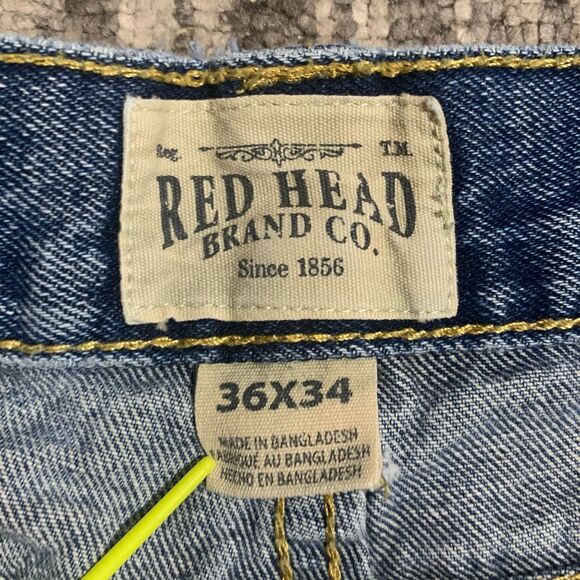 Vintage Duck Head Men's Straight Leg Jeans 36x34 Blue Distressed Work Grunge - Picture 3 of 7